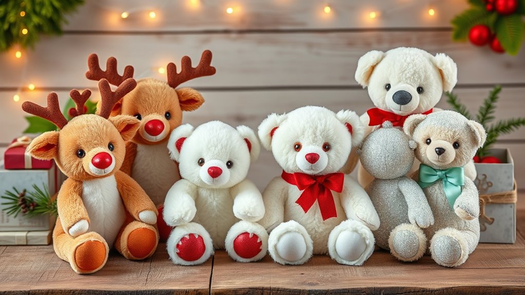 choosing festive plush toys