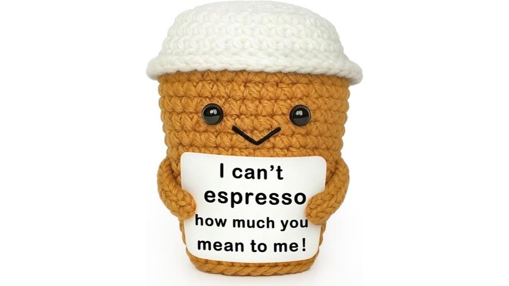 coffee cup crochet decor