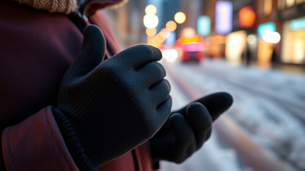 device compatible warm flexible gloves