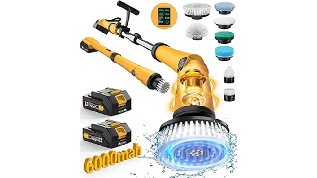 electric spin scrubber with large brush