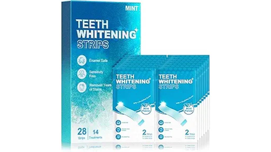 mint flavored whitening strips