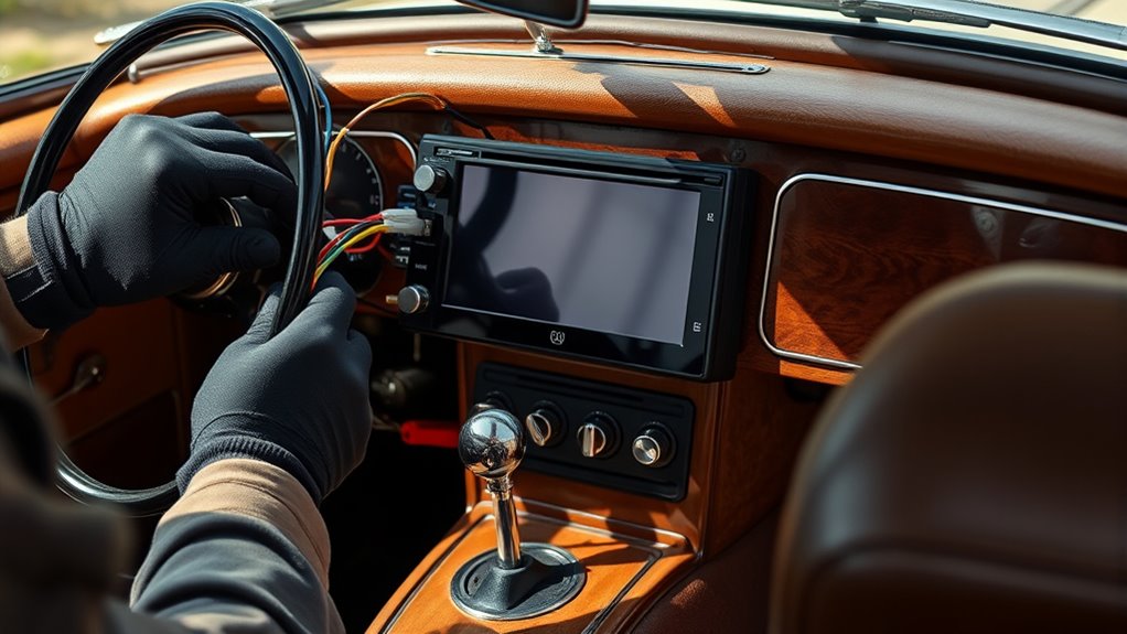 old car touchscreen installation
