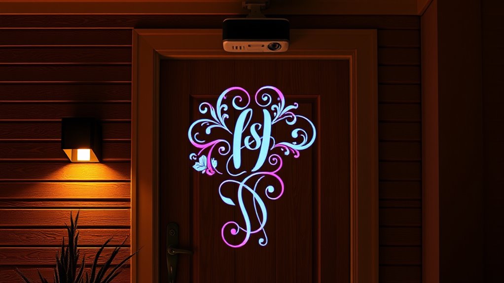 personalized outdoor projection decor