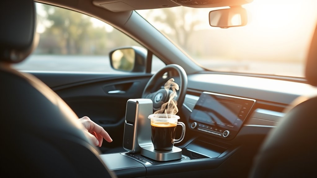 safe convenient car coffee brewing