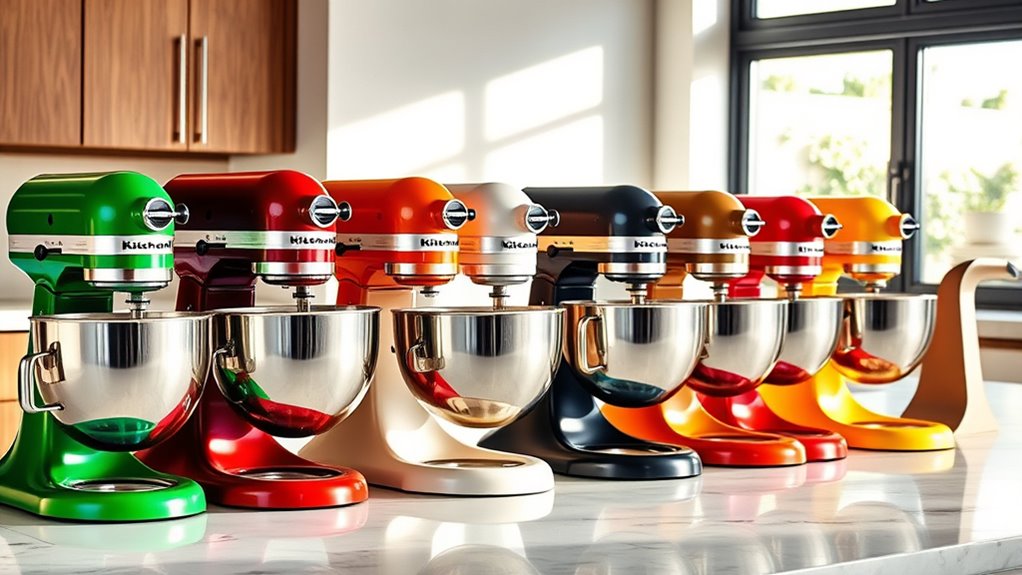 top kitchenaid mixer colors