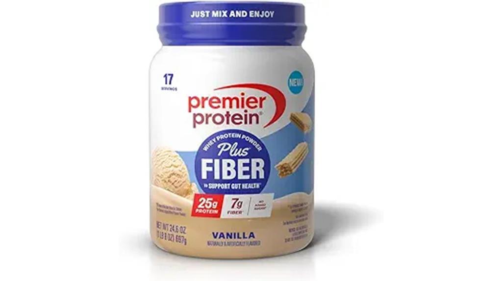 vanilla protein powder fiber
