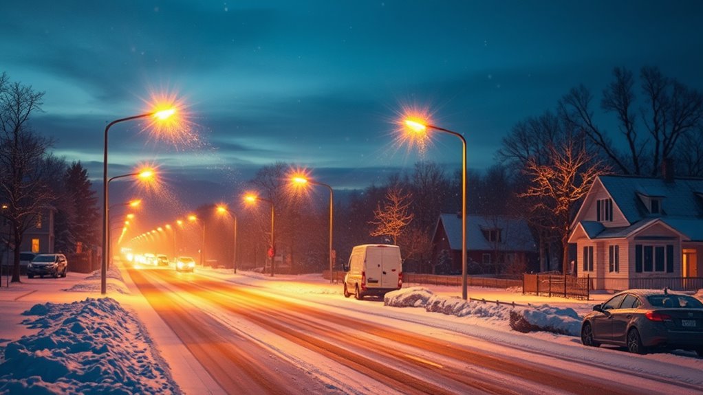 winter outdoor lighting safety