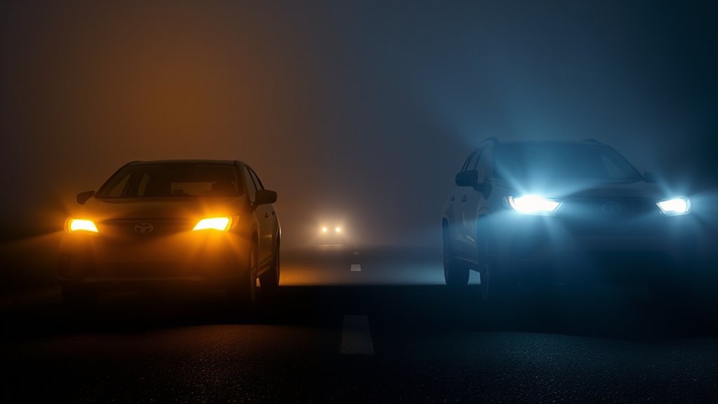 yellow versus white fog lights