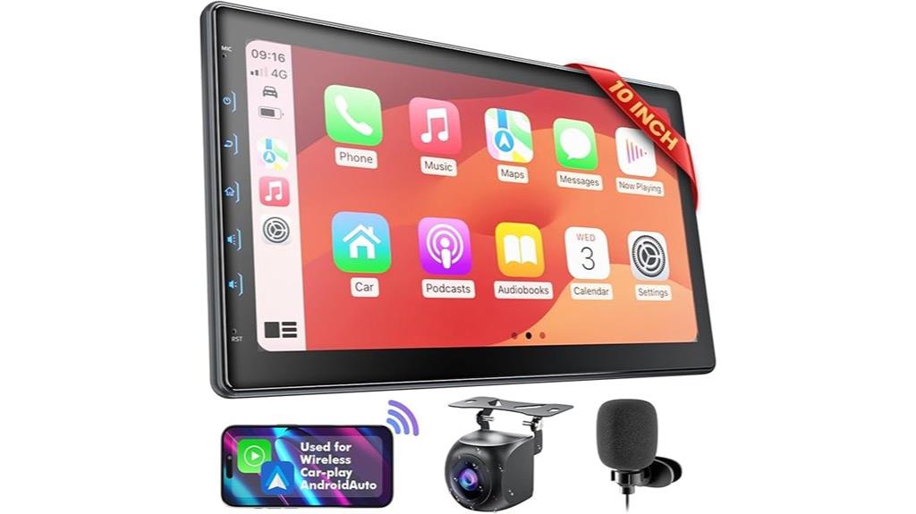 10 inch touchscreen car stereo