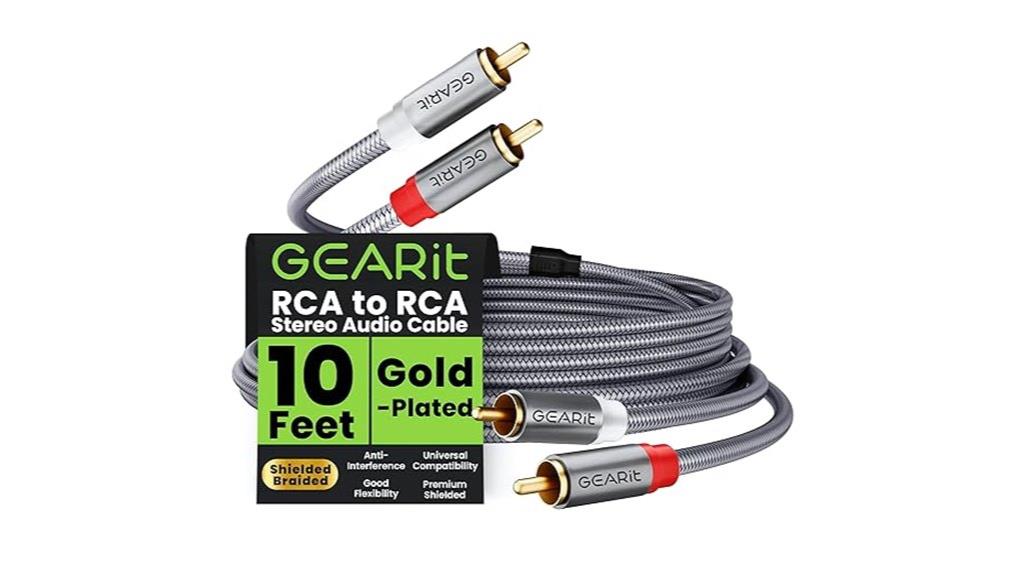 10ft rca stereo cable