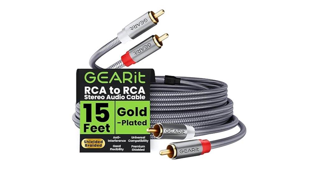 15 foot rca stereo cables
