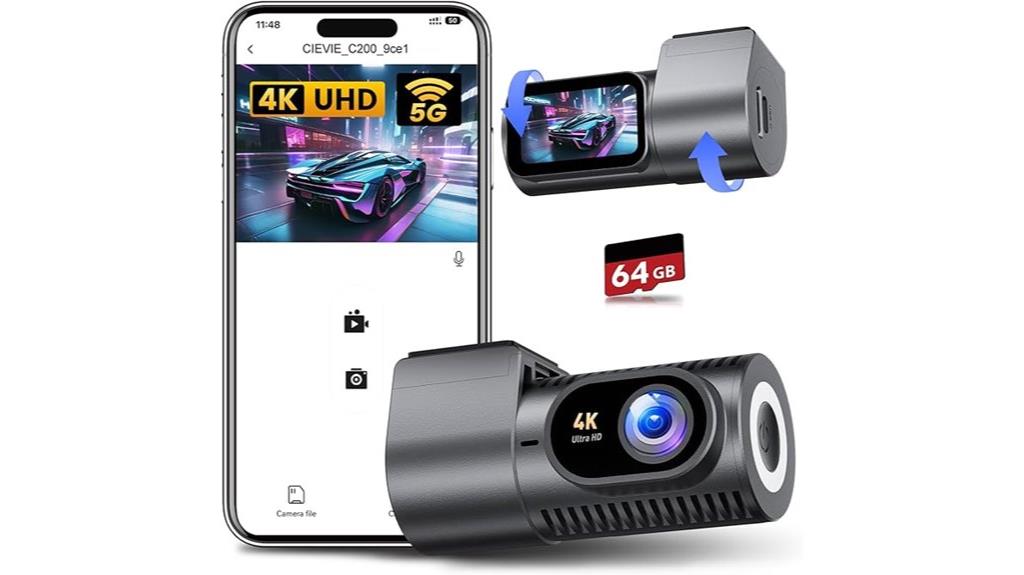 4k dash cam with wifi