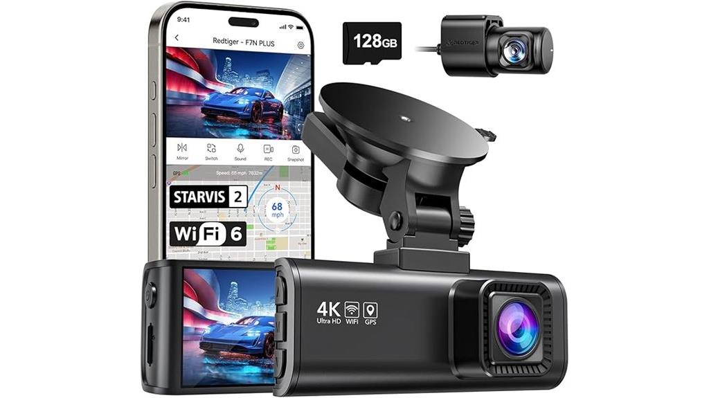 4k dual camera dash cam