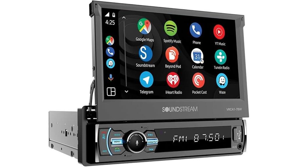 7 inch flip out stereo