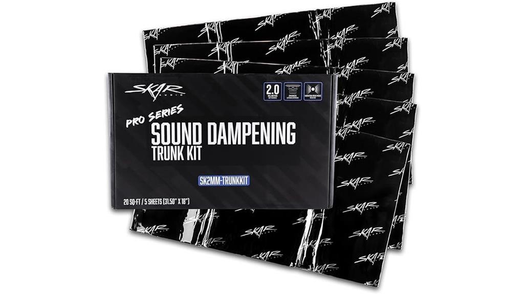 automotive trunk soundproofing kit