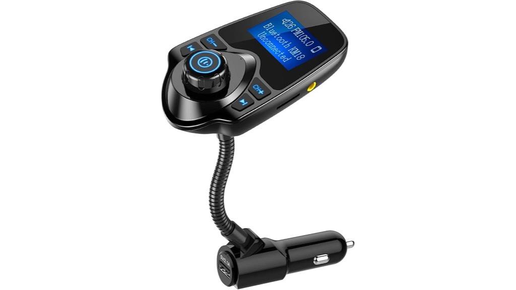 bluetooth fm transmitter display