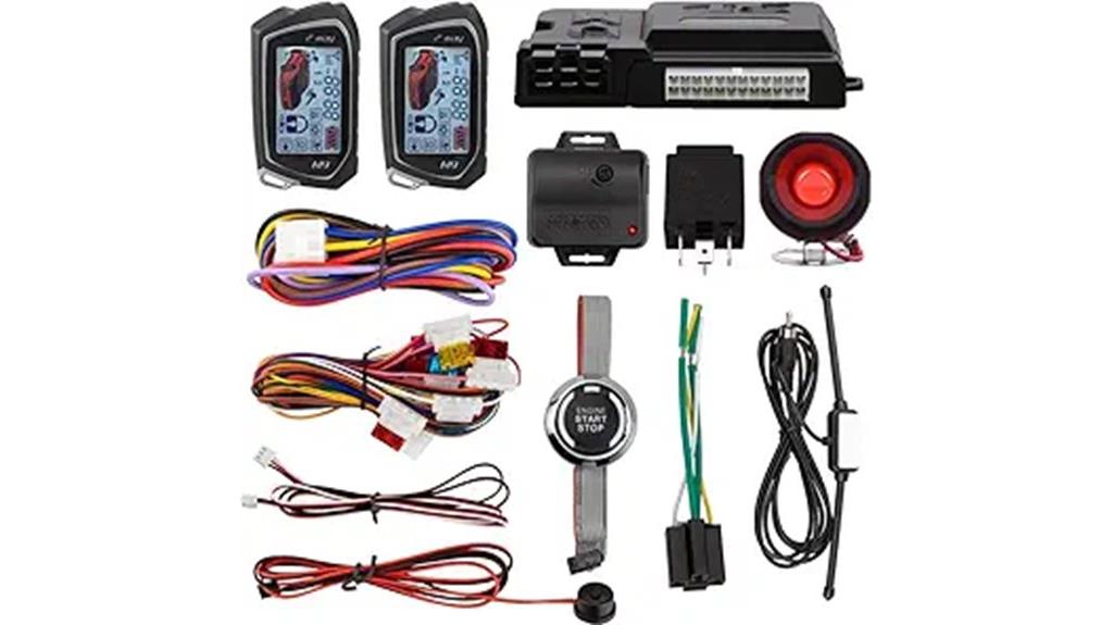 car alarm with lcd pager