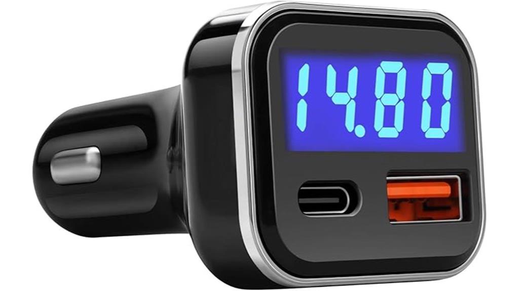 car usb charger with display