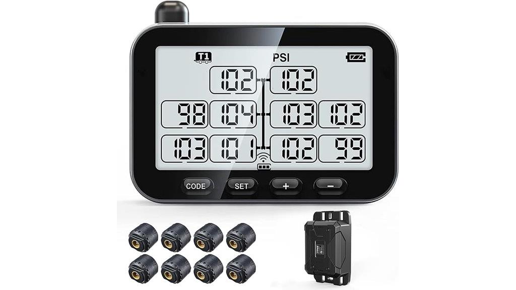 eight sensor tire monitoring