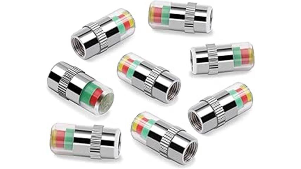 eight tire valve caps