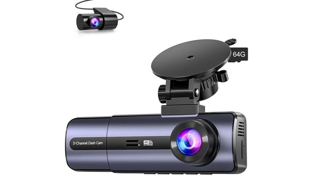 four channel 4k wifi dash cam