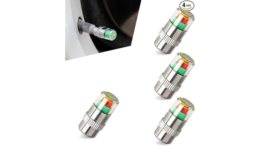 four tire pressure caps