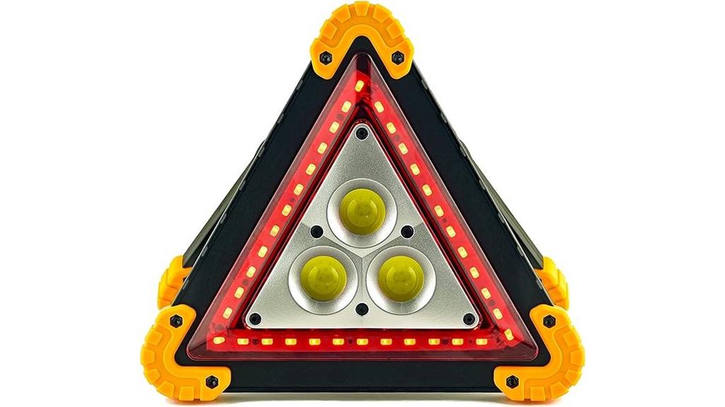 led lit emergency warning triangle