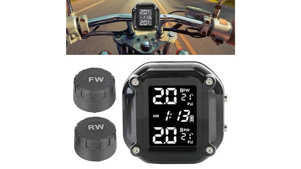 motorcycle tire monitoring sensors
