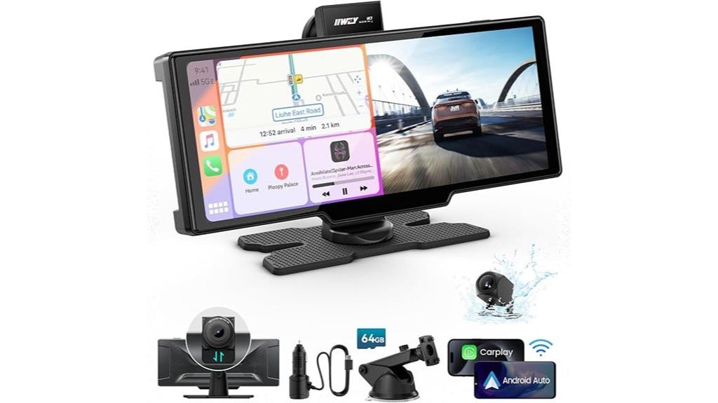 portable 10 inch car display