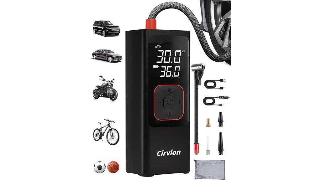 portable tire inflator with gauge