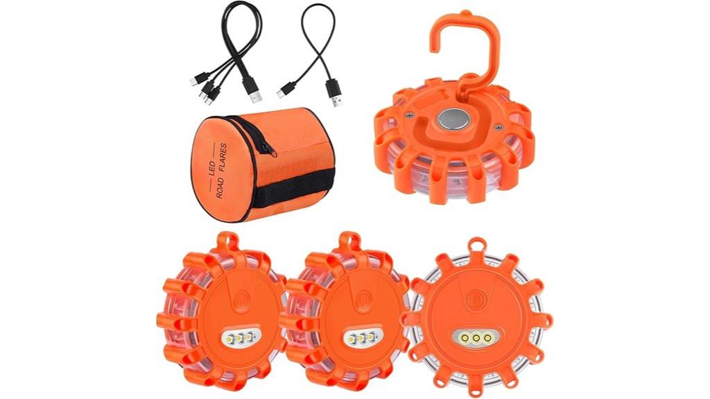 rechargeable led road flares