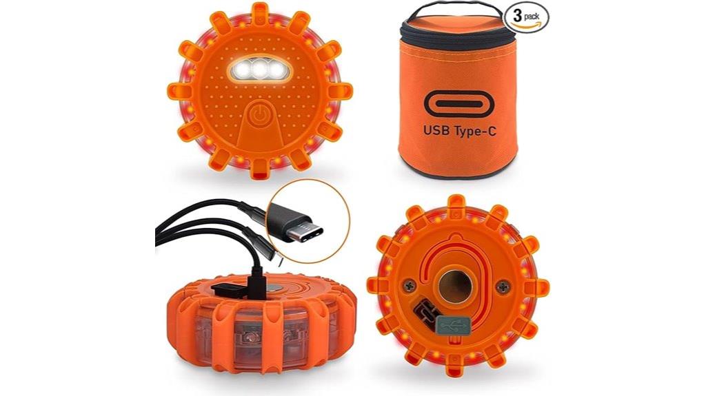 rechargeable led road flares