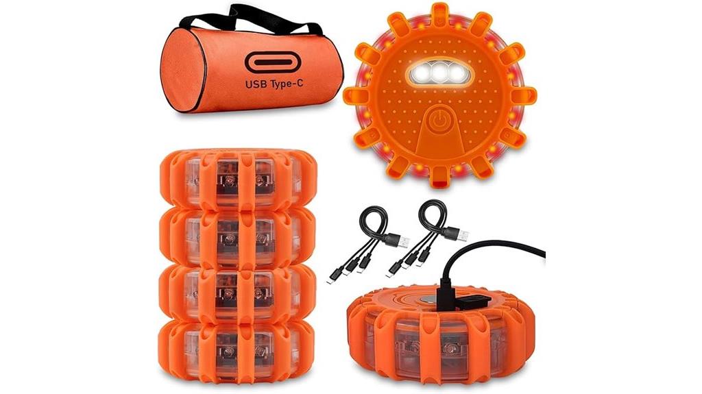 rechargeable usb c emergency flares