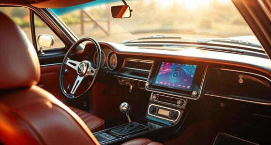 retro car touchscreen displays