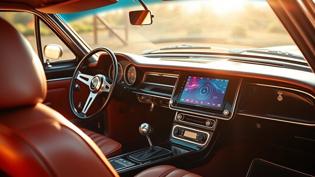 retro car touchscreen displays