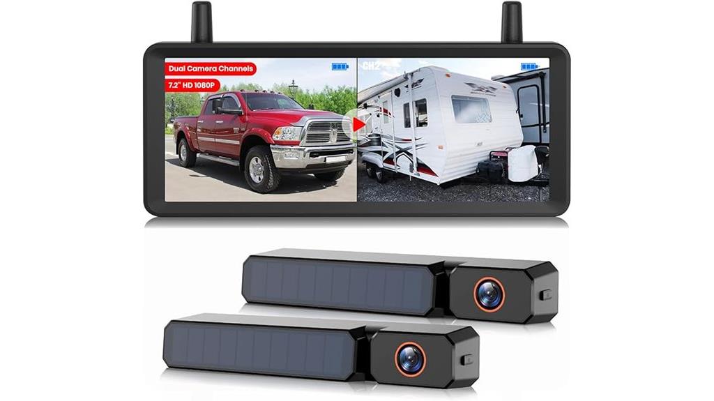 solar powered dual camera system