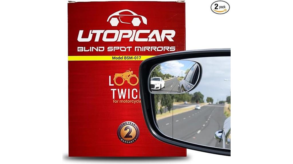 two piece convex mirror set