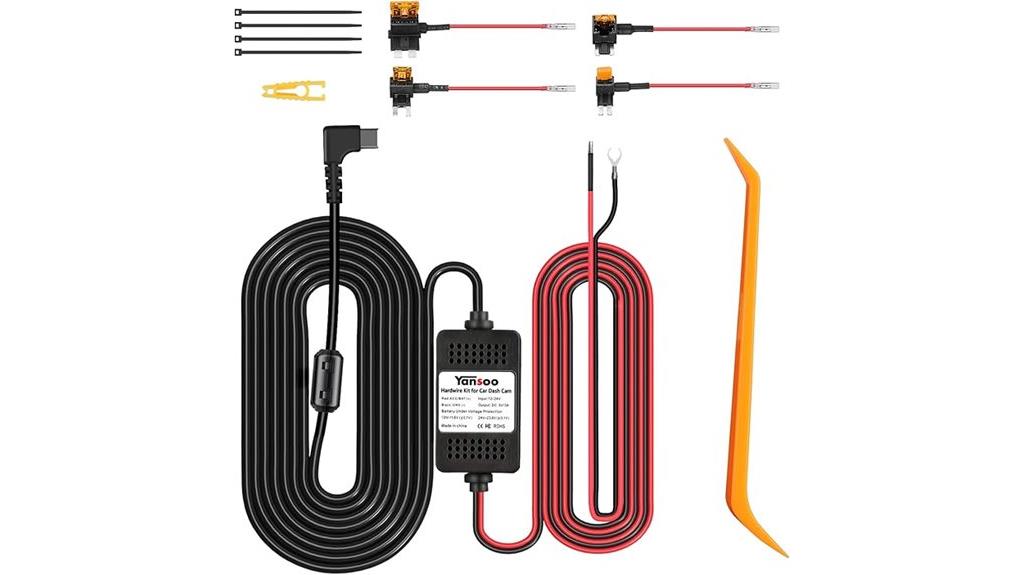 usb c dash cam power