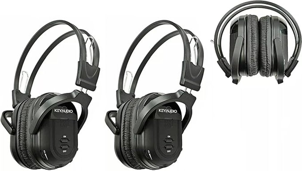 wireless infrared headphone set
