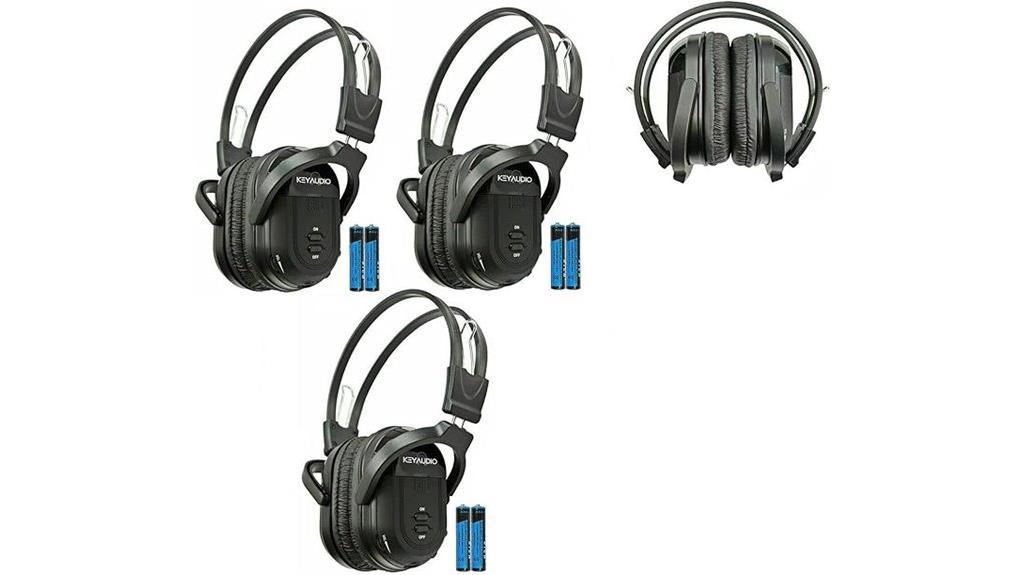 wireless infrared headphone set