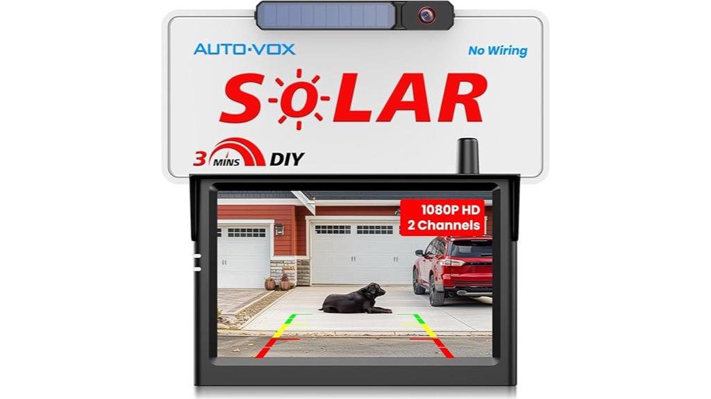 wireless solar backup camera