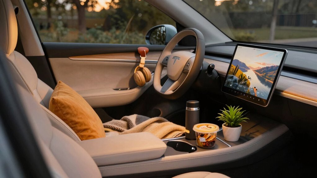 comfortable organized vehicle environment