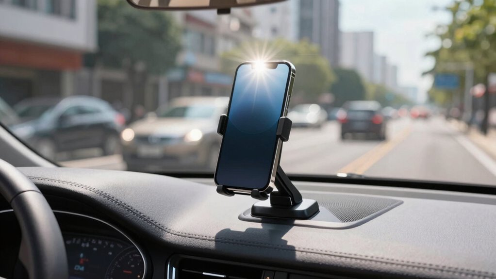 inappropriate phone mount placement