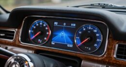 modern displays enhance classic cars