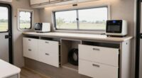 organized efficient cabin storage