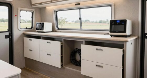 organized efficient cabin storage
