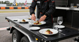 F1 Is Selling Its Richest Fans A Fancy Dinner On A Flat Bed As It Drives Around A Track