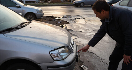Heavy Rain Causes Road Collapse In Ankara, Damaging Vehicles