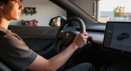 Tesla Cybercab's Backup Steering Wheel Is A Giant On-Screen Joystick