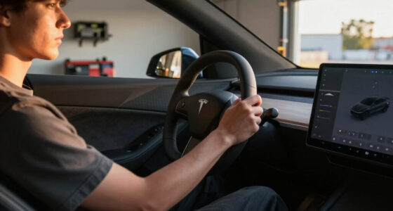 Tesla Cybercab's Backup Steering Wheel Is A Giant On-Screen Joystick